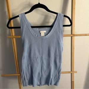 H&M basics blue knit top size L